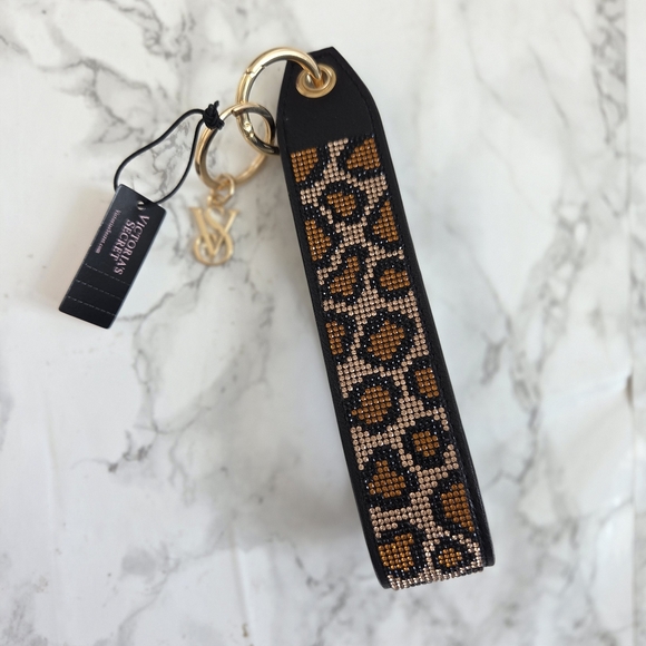 Victoria’s Secret Bling Wristlet Strap Keychain Animal Print - Picture 3 of 6